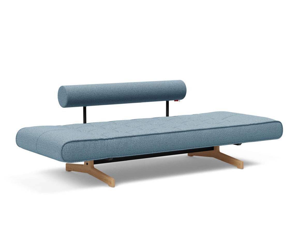 Innovation Ghia Klappsofa 525 Mixed Dance Light Blue Ghia Beine Eiche / matt schwarz