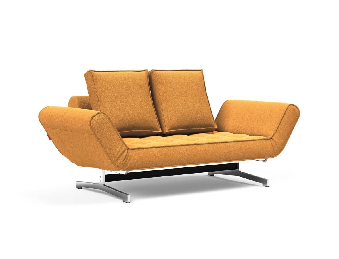 Innovation Ghia Klappsofa 536 Boucle Ochre Ghia Beine chrom / matt schwarz