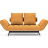 Innovation Ghia Klappsofa 536 Boucle Ochre Ghia Beine chrom / matt schwarz