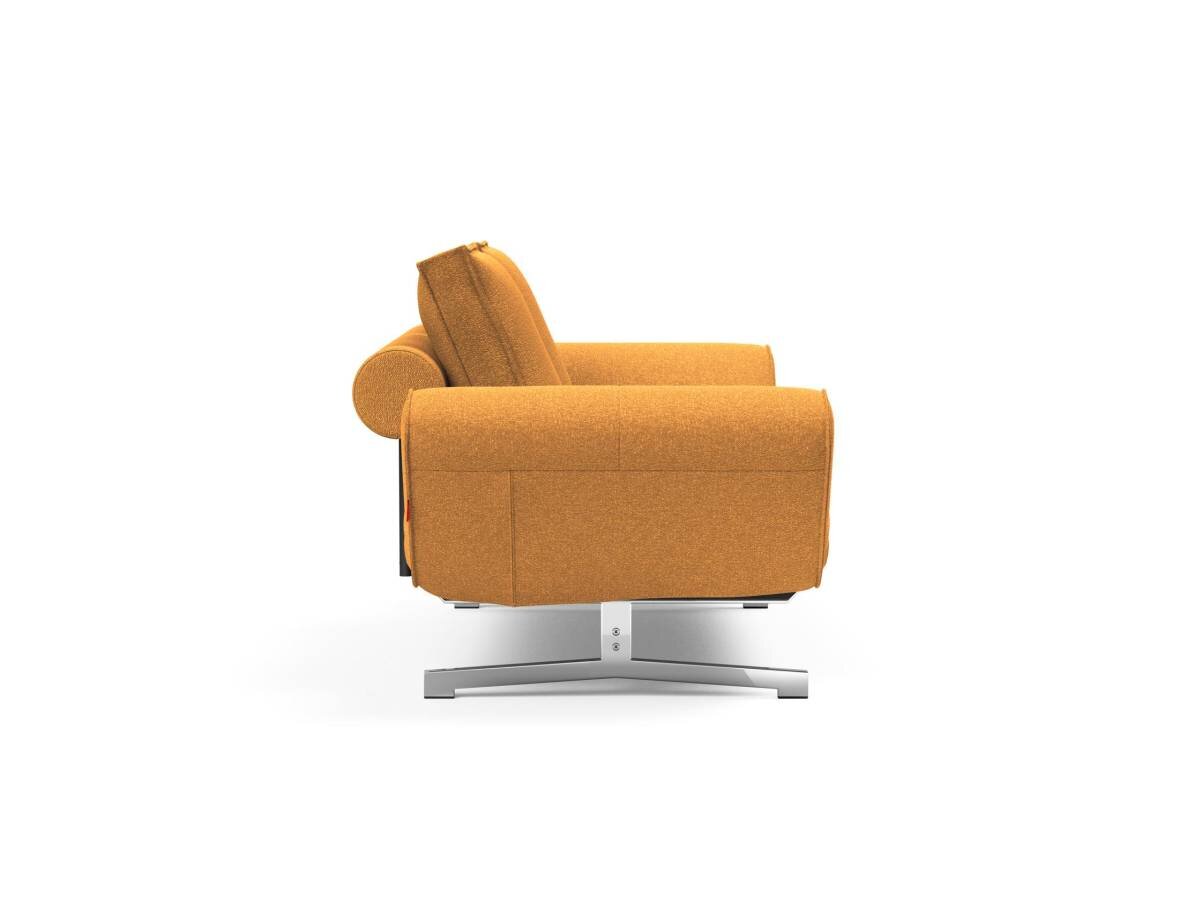 Innovation Ghia Klappsofa 536 Boucle Ochre Ghia Beine chrom / matt schwarz