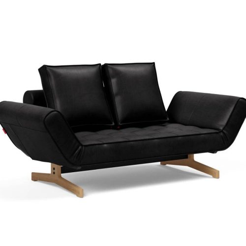 Innovation Ghia Klappsofa 550 Fanual Black Ghia Beine Eiche / matt schwarz