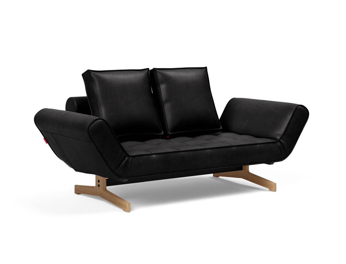 Innovation Ghia Klappsofa 550 Fanual Black Ghia Beine Eiche / matt schwarz Innovation Ghia Klappsofa 550 Fanual Black Ghia Beine Eiche / matt schwarz