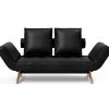 Innovation Ghia Klappsofa 550 Fanual Black Ghia Beine Eiche / matt schwarz - Gallery 1 Innovation Ghia Klappsofa 550 Fanual Black Ghia Beine Eiche / matt schwarz