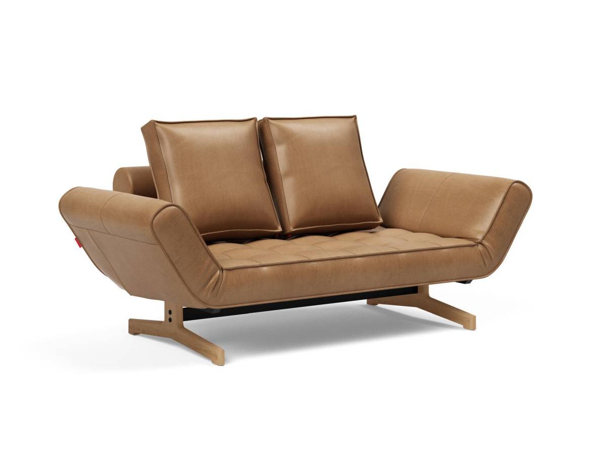 Innovation Ghia Klappsofa 551 Faunal Brown Ghia Beine Eiche / matt schwarz