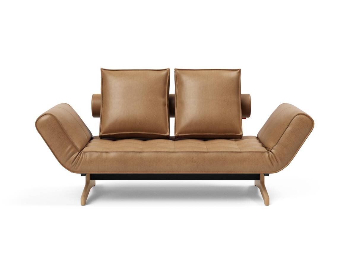 Innovation Ghia Klappsofa 551 Faunal Brown Ghia Beine Eiche / matt schwarz