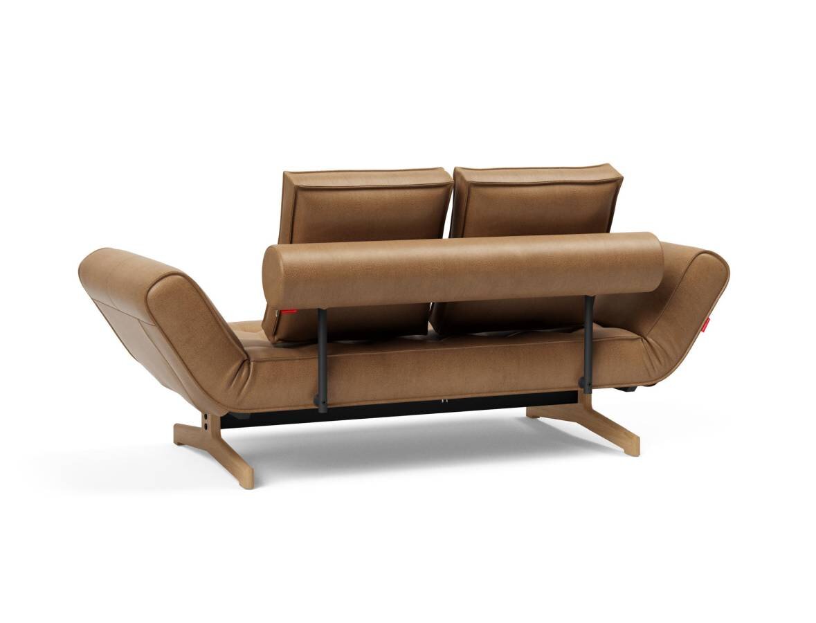 Innovation Ghia Klappsofa 551 Faunal Brown Ghia Beine Eiche / matt schwarz