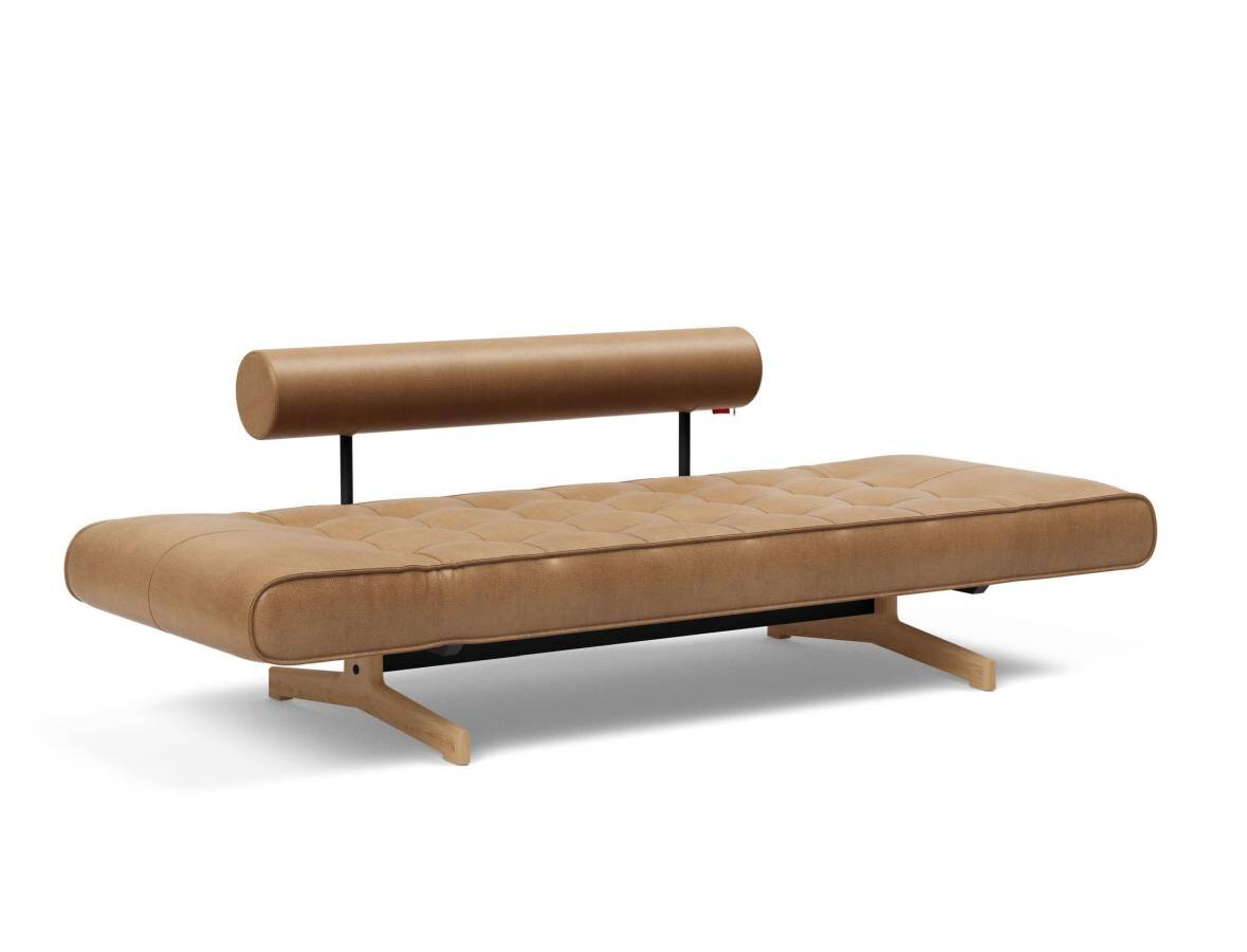 Innovation Ghia Klappsofa 551 Faunal Brown Ghia Beine Eiche / matt schwarz