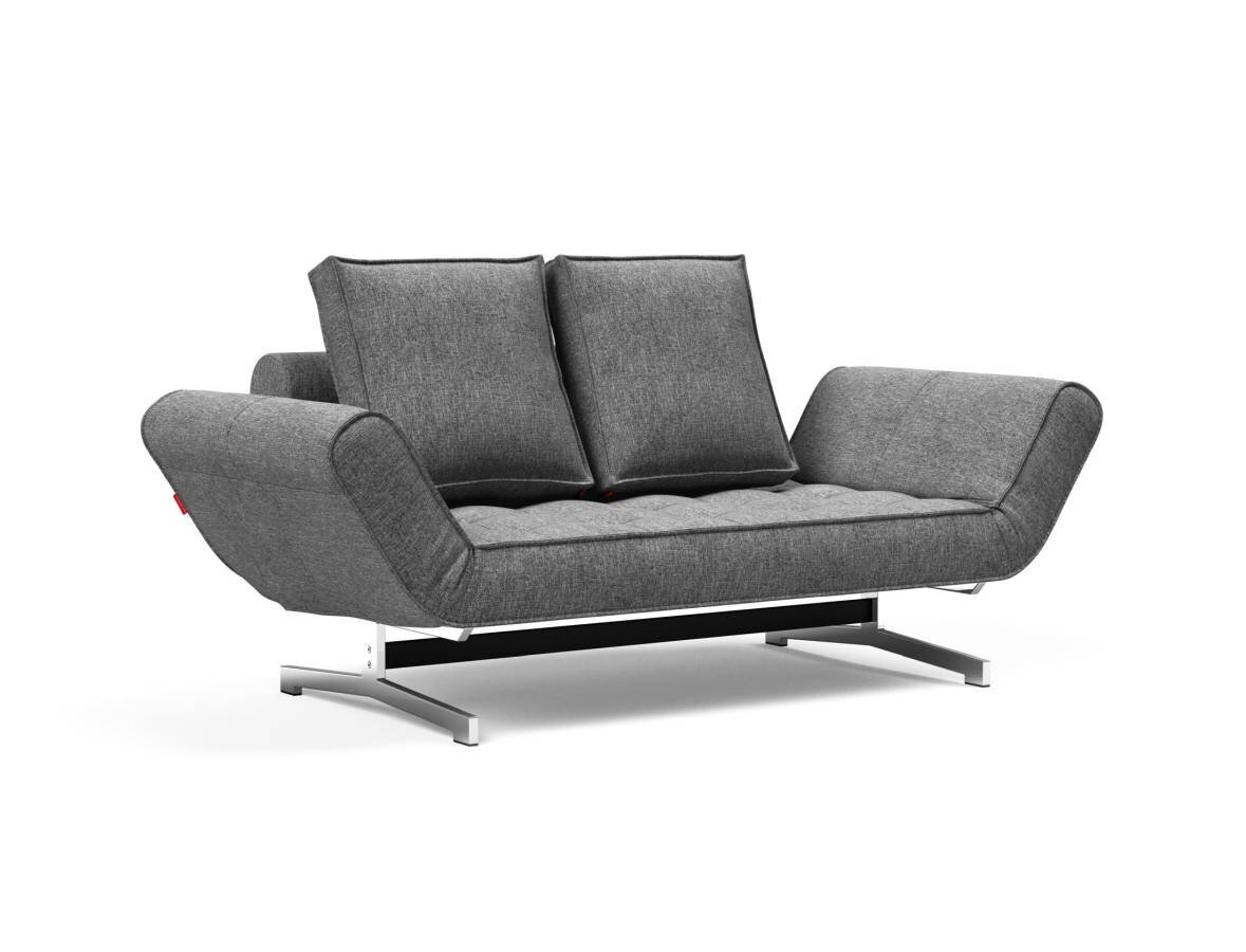 Innovation Ghia Klappsofa 563 Twist Charcoal Ghia Beine chrom / matt schwarz