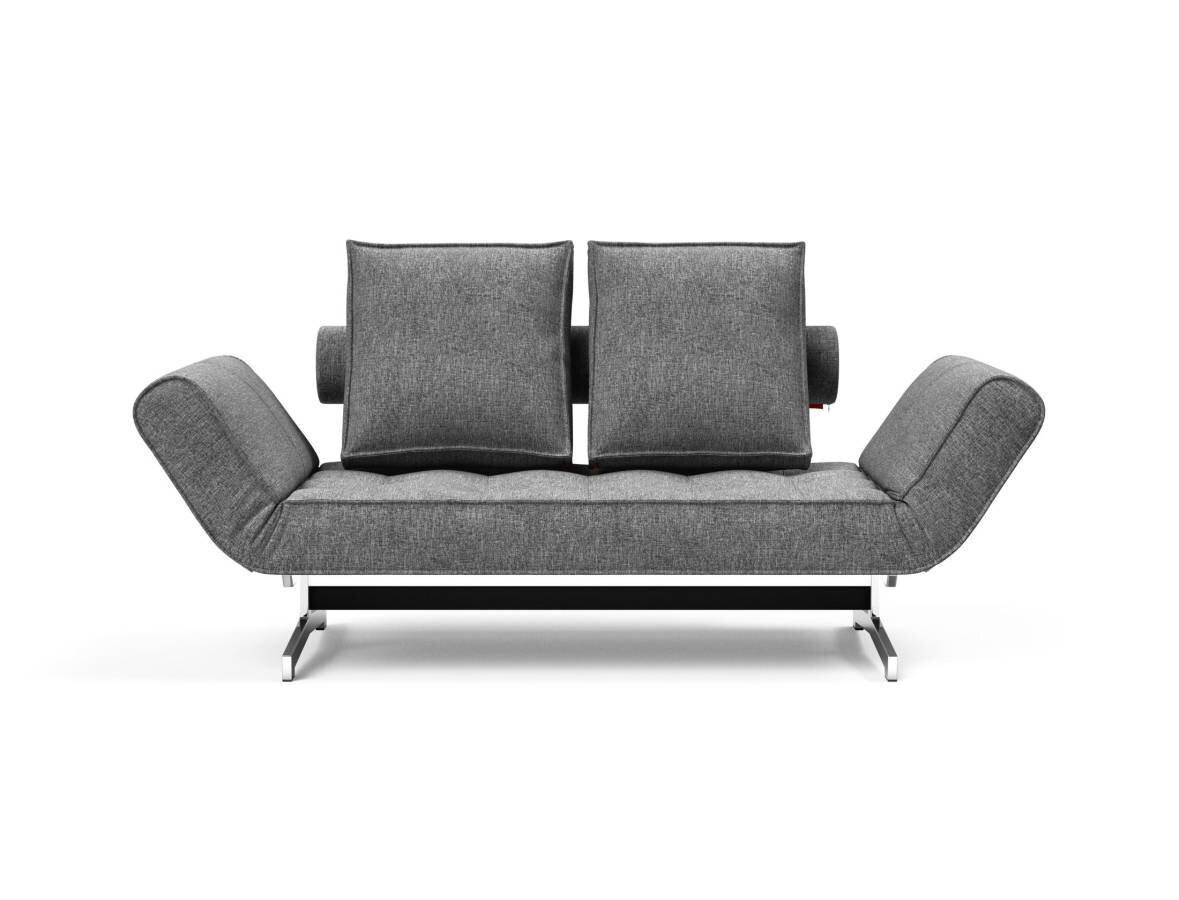 Innovation Ghia Klappsofa 563 Twist Charcoal Ghia Beine chrom / matt schwarz