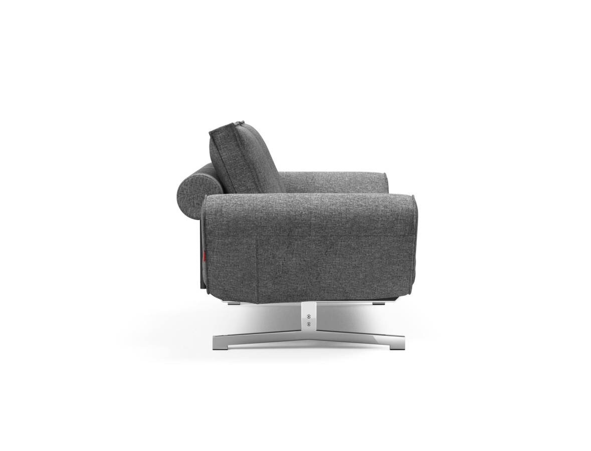 Innovation Ghia Klappsofa 563 Twist Charcoal Ghia Beine chrom / matt schwarz