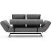 Innovation Ghia Klappsofa 563 Twist Charcoal Ghia Beine chrom / matt schwarz