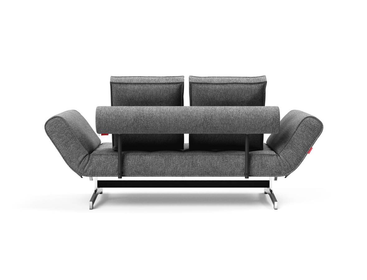 Innovation Ghia Klappsofa 563 Twist Charcoal Ghia Beine chrom / matt schwarz