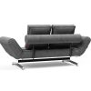 Innovation Ghia Klappsofa 563 Twist Charcoal Ghia Beine chrom / matt schwarz