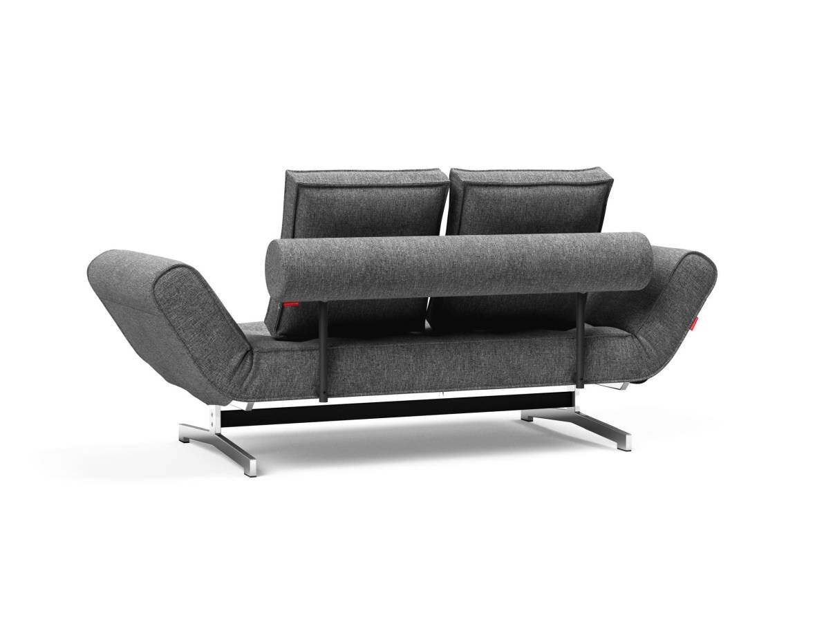 Innovation Ghia Klappsofa 563 Twist Charcoal Ghia Beine chrom / matt schwarz