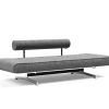 Innovation Ghia Klappsofa 563 Twist Charcoal Ghia Beine chrom / matt schwarz