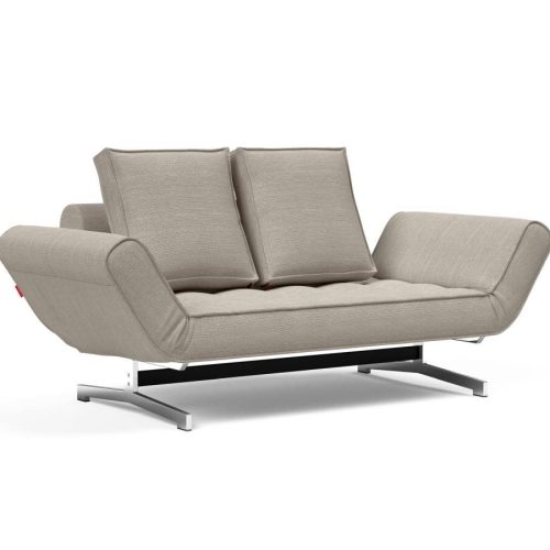Innovation Ghia Klappsofa 579 Kenya Gravel Ghia Beine chrom / matt schwarz Innovation Ghia Klappsofa 579 Kenya Gravel Ghia Beine chrom / matt schwarz