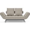 Innovation Ghia Klappsofa 579 Kenya Gravel Ghia Beine chrom / matt schwarz