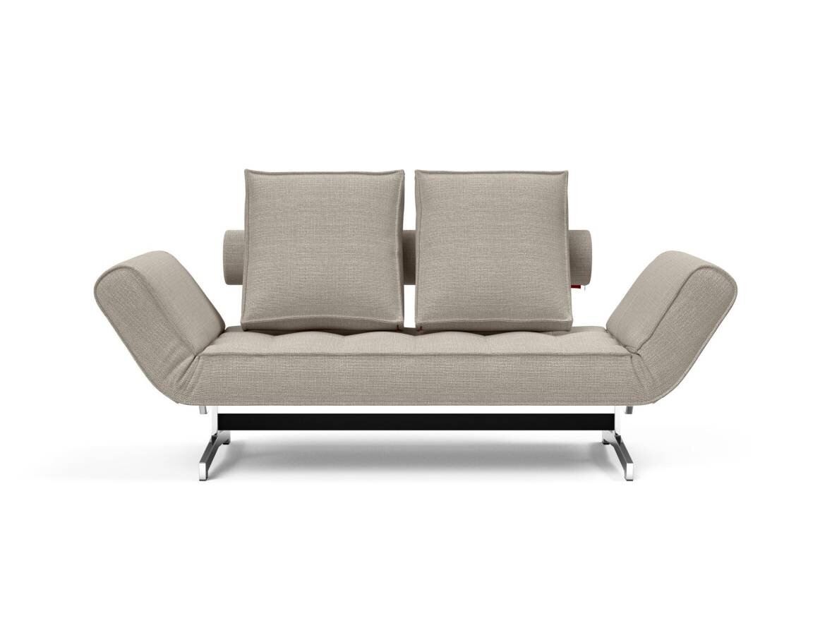 Innovation Ghia Klappsofa 579 Kenya Gravel Ghia Beine chrom / matt schwarz