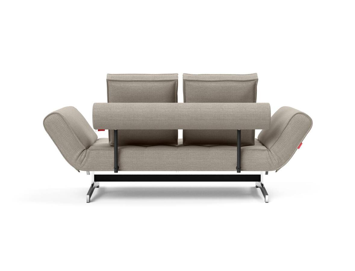 Innovation Ghia Klappsofa 579 Kenya Gravel Ghia Beine chrom / matt schwarz
