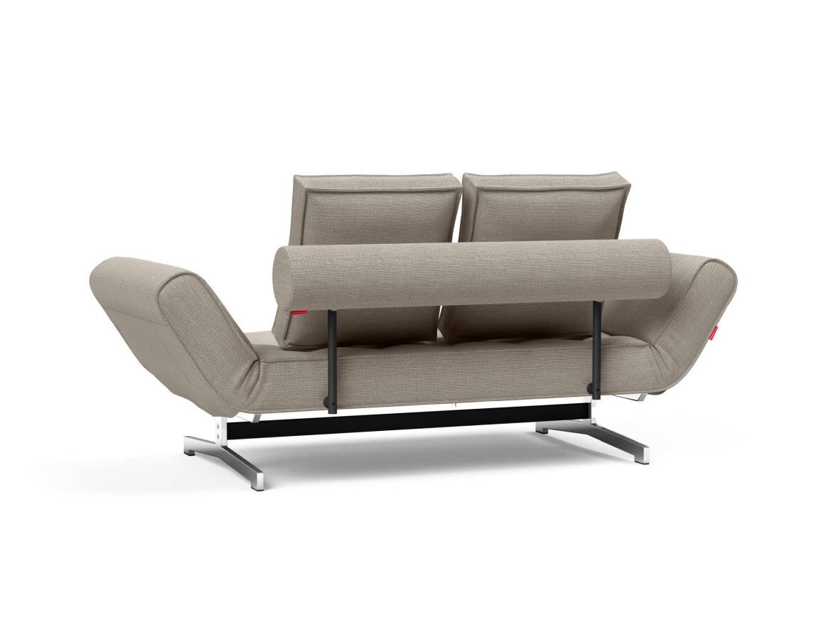 Innovation Ghia Klappsofa 579 Kenya Gravel Ghia Beine chrom / matt schwarz