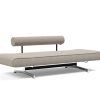 Innovation Ghia Klappsofa 579 Kenya Gravel Ghia Beine chrom / matt schwarz