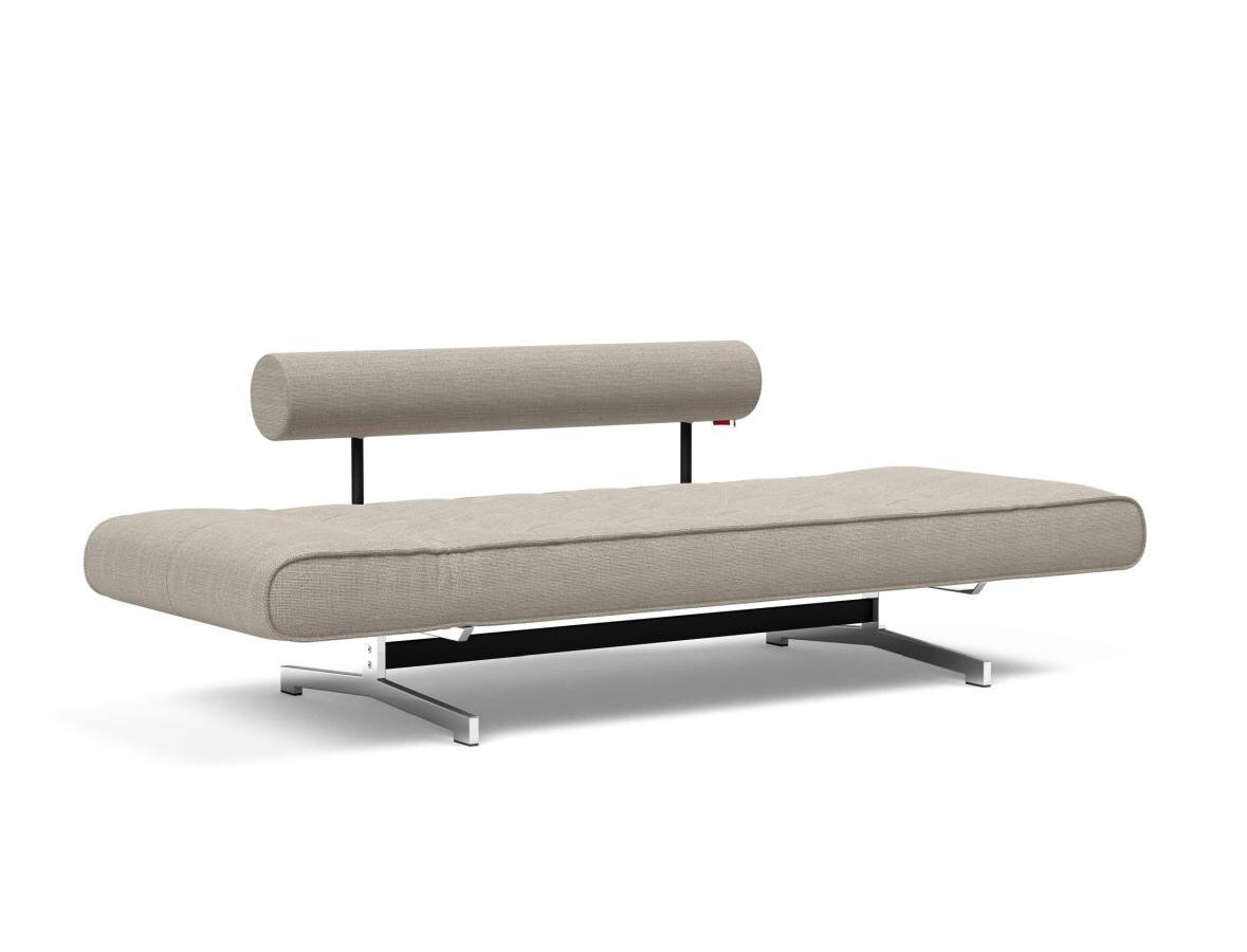 Innovation Ghia Klappsofa 579 Kenya Gravel Ghia Beine chrom / matt schwarz