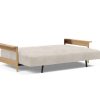 Innovation Malloy Wood Klappsofa 280 Avella Sand - Gallery 5 Innovation Malloy Wood Klappsofa 280 Avella Sand