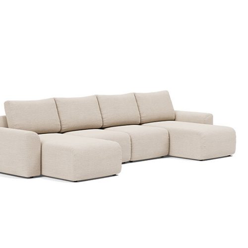 Innovation Norum Schlafsofa mit Chaiselongue U-Form 612 Blida Sand Grey Chunky Innovation Norum Schlafsofa mit Chaiselongue U-Form 612 Blida Sand Grey Chunky