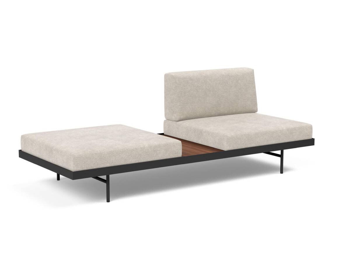 Innovation Puri Klappsofa 280 Avella Sand Walnuss-Tisch