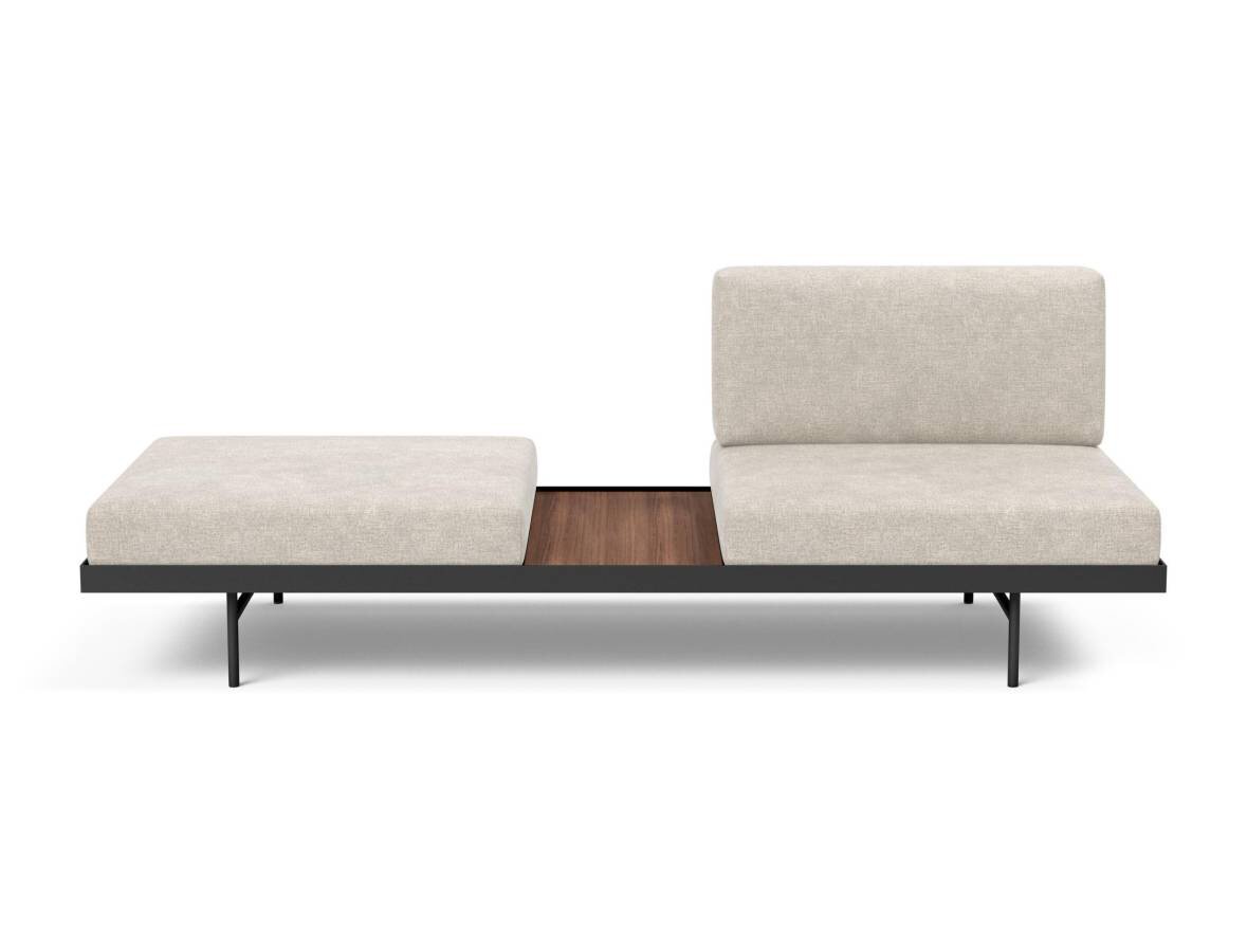 Innovation Puri Klappsofa 280 Avella Sand Walnuss-Tisch