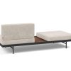 Innovation Puri Klappsofa 280 Avella Sand Walnuss-Tisch