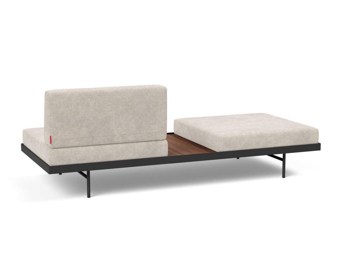 Innovation Puri Klappsofa 280 Avella Sand Walnuss-Tisch