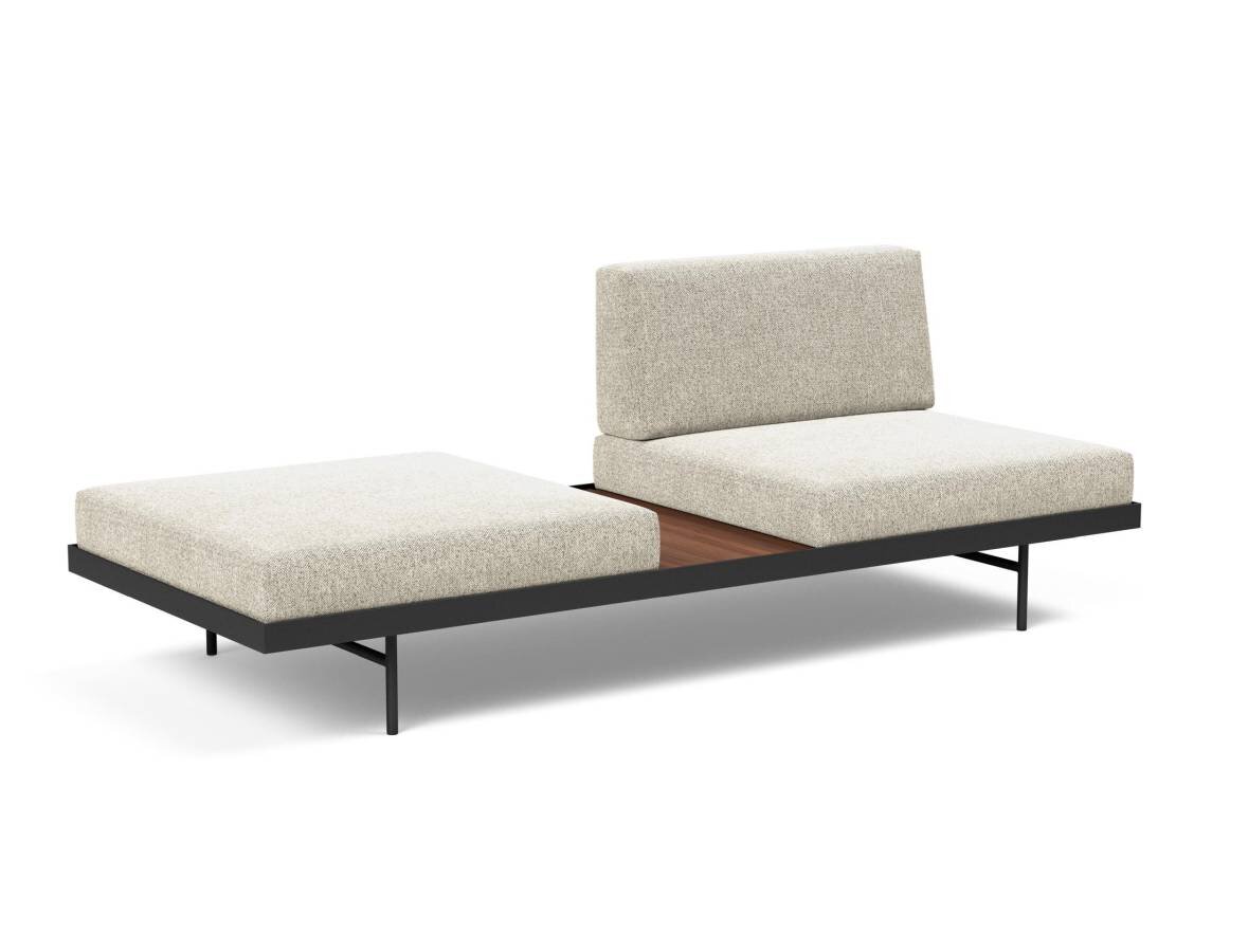 Innovation Puri Klappsofa 357 Taura Off White Walnuss-Tisch Innovation Puri Klappsofa 357 Taura Off White Walnuss-Tisch