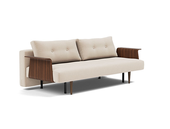 Innovation Recast Klappsofa 410 Esina Almond Beige mit Armlehnen