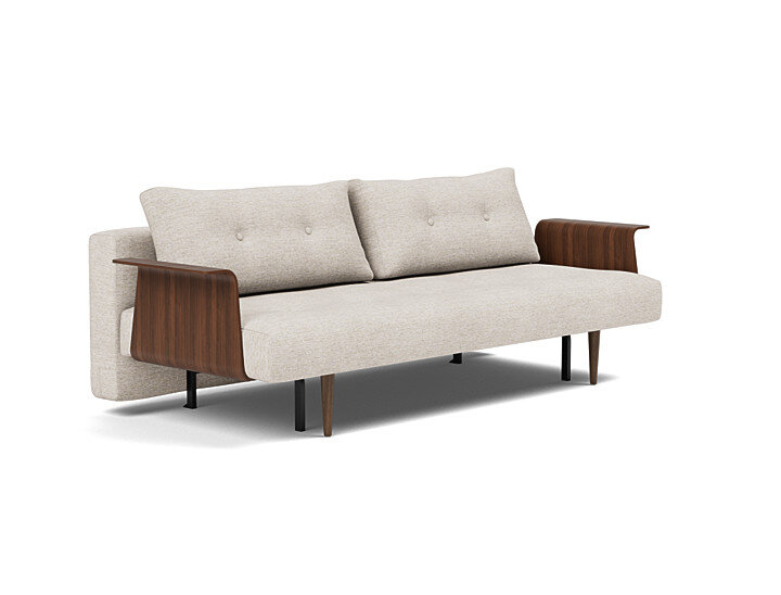 Innovation Recast Klappsofa 470 Yuveno Natural mit Armlehnen