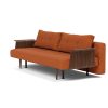 Innovation Recast Klappsofa 595 Curduroy Burnt Orange mit Armlehnen