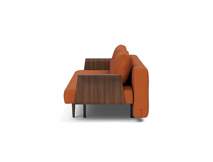 Innovation Recast Klappsofa 595 Curduroy Burnt Orange mit Armlehnen