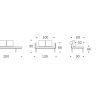 Innovation Rollo Daybed Sofa (loser Bezug) 586 Phobos Latte Rollo Bow, Eiche/schwarz Spring inklusive Kissen-Set Square
