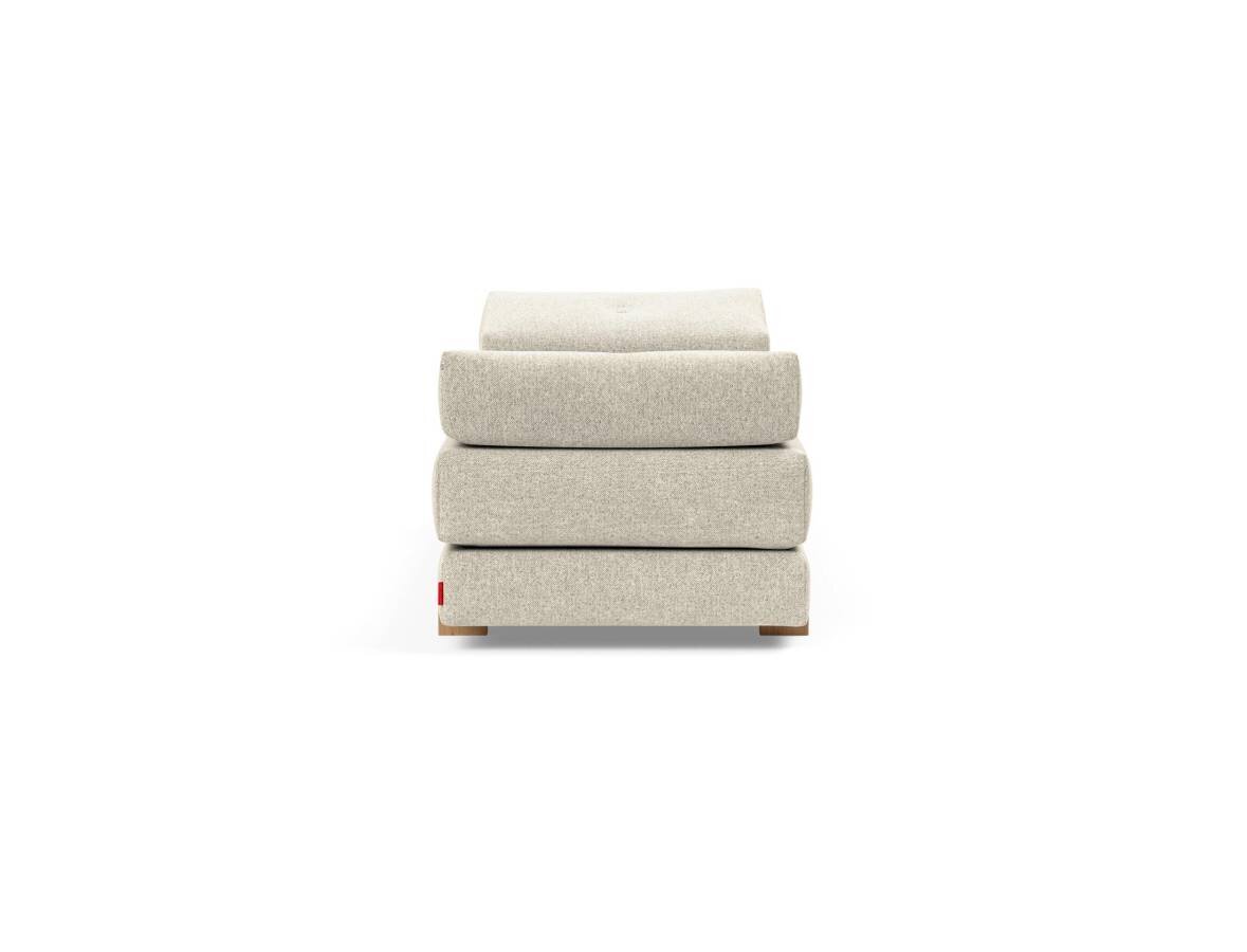 Innovation Sigmund Klappsofa 357 Taura Off White Drip Beine, Eiche lackiert