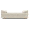 Innovation Sigmund Klappsofa 357 Taura Off White Drip Beine, Eiche lackiert