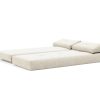 Innovation Sigmund Klappsofa 357 Taura Off White Drip Beine, Eiche lackiert