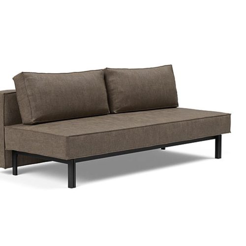 Innovation Sly Klappsofa 411 Esina Cedar Brown Stahl matt schwarz