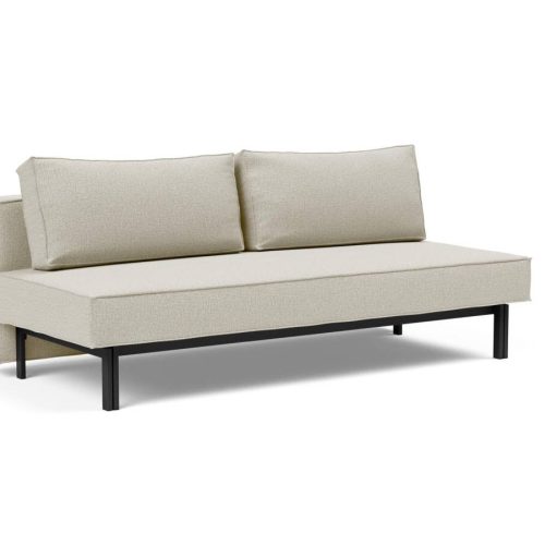 Innovation Sly Klappsofa 527 Mixed Dance Natural Stahl matt schwarz
