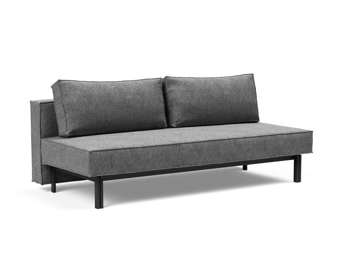 Innovation Sly Klappsofa 563 Twist Charcoal Stahl matt schwarz