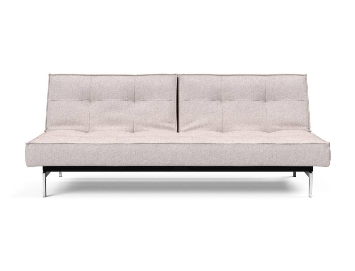 Innovation Splitback Klappsofa 300 Weda Sand Chrom / Mattschwarz