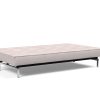 Innovation Splitback Klappsofa 300 Weda Sand Chrom / Mattschwarz