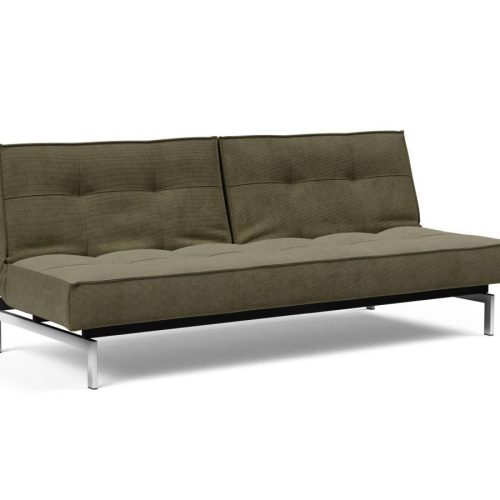 Innovation Splitback Klappsofa 316 Cordufine, Pine Green Chrom / Mattschwarz
