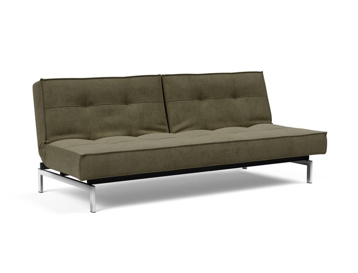 Innovation Splitback Klappsofa 316 Cordufine, Pine Green Chrom / Mattschwarz Innovation Splitback Klappsofa 316 Cordufine, Pine Green Chrom / Mattschwarz