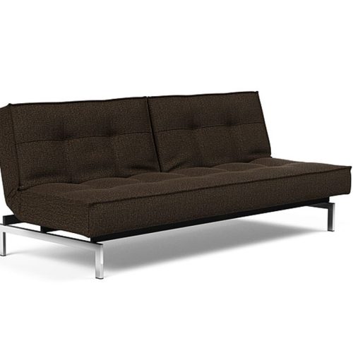 Innovation Splitback Klappsofa 358 Taura Choco Chrom / Mattschwarz Innovation Splitback Klappsofa 358 Taura Choco Chrom / Mattschwarz
