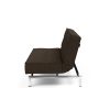Innovation Splitback Klappsofa 358 Taura Choco Chrom / Mattschwarz